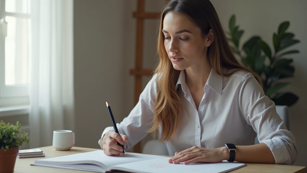 Persoon die dagelijks routine volgt met structuur en discipline in een schoon, georganiseerde omgeving