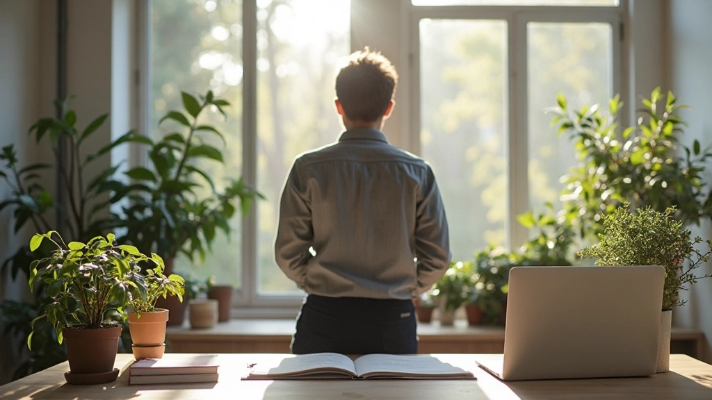 Gestructureerde werkruimte die discipline en focus uitstraalt